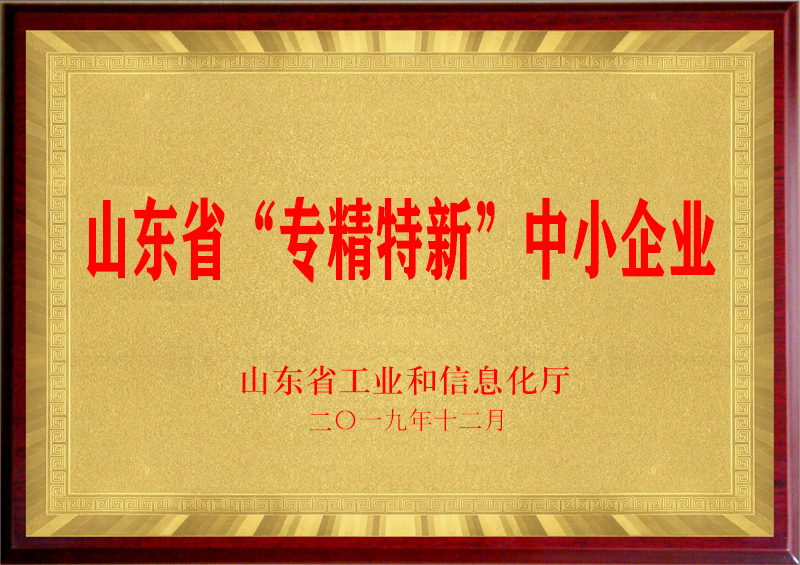 山東省專(zhuān)精特新中小企業(yè)